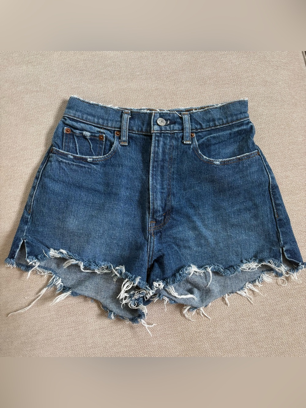 Abercrombie & Fitch Denim High Rise Mom Short
